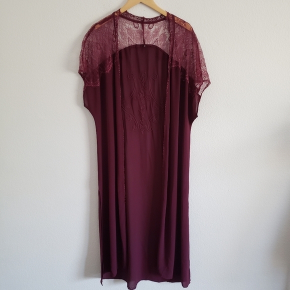 Smell the Roses Sweaters - Smell the roses lace embroidered Duster